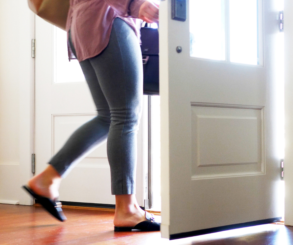 a person leaving home